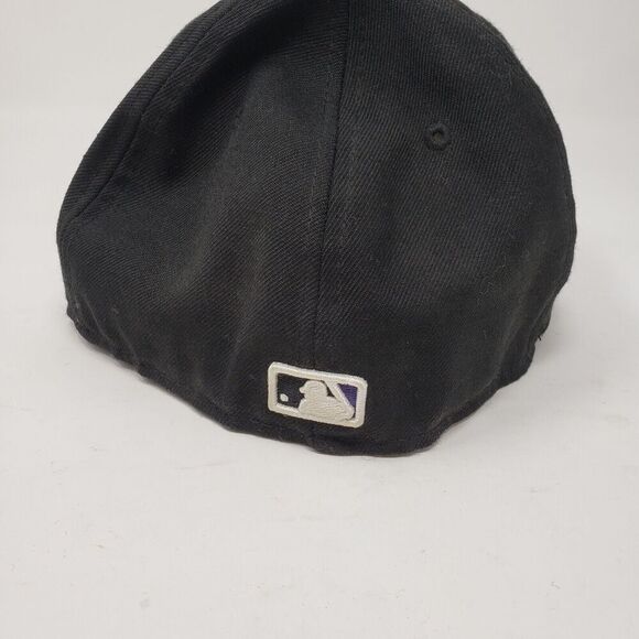 Seattle Mariners MLB Black White Purple New Era 59Fifty Fitted Hat Size 7 1/8 - Picture 4 of 7